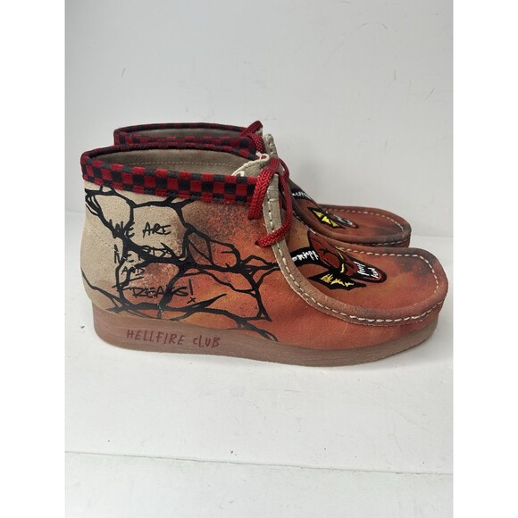 Clarks Wallabee EVO x Stranger Things Hellfire Club Men’s Size 10 Dark Sand Red main image 7